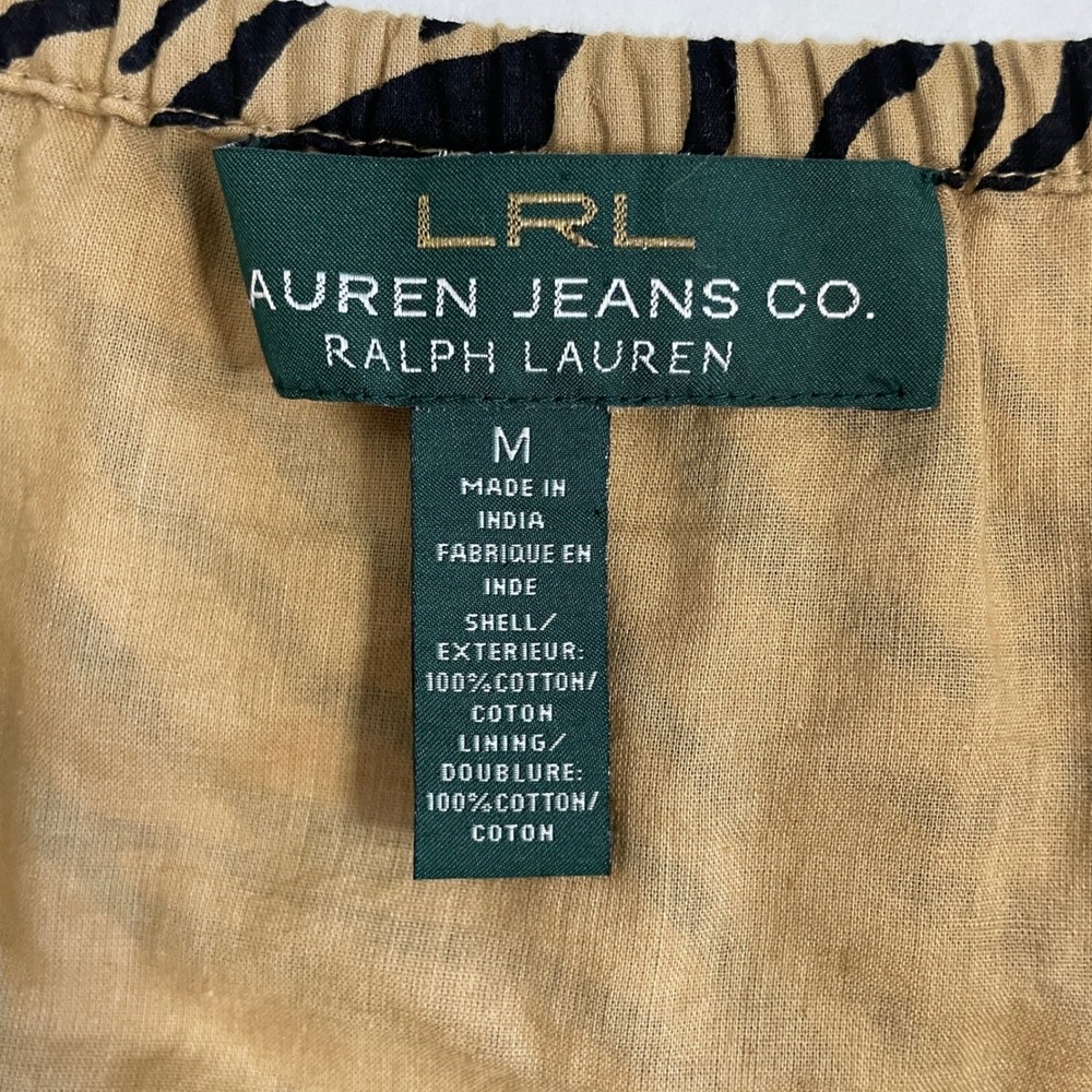 Lauren Ralph Lauren Maxi Skirt Womens M Animal Print Southwestern Tiered Vintage - Picture 6 of 9